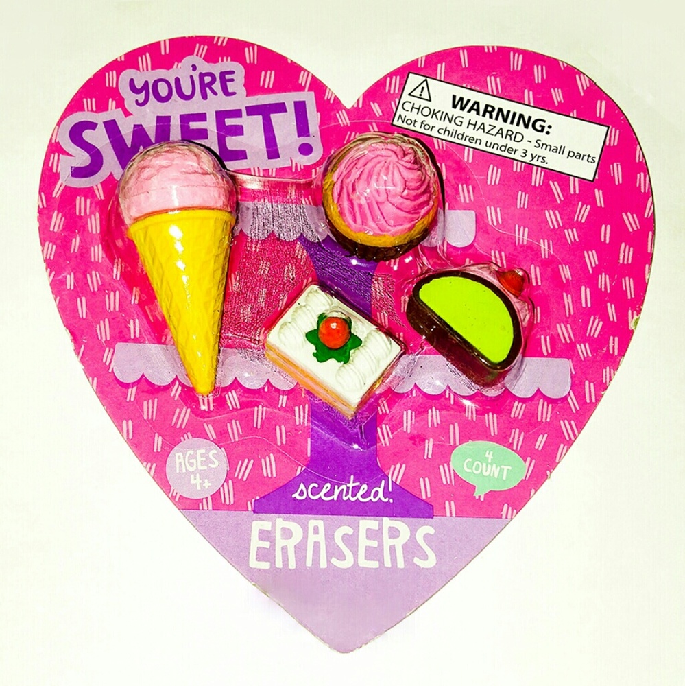 New! Sweet Desserts Scented Eraser Set 4 Pack Gift